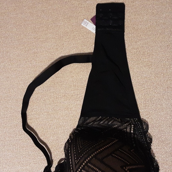 Adore Me Black Geometric Lace Bra Size 40DD - Picture 9 of 12